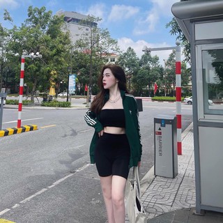 Áo khoác nỉ Hàn mùa đông 3 sọc phong cách trẻ trung cá tính, chất umi mềm co dãn, Áo kiểu nữ khoác ngoài rẻ đẹp