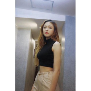 áo croptop ba lỗ cổ lọ