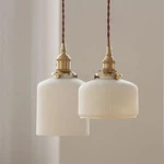 Đèn Chùm Led Bằng Đồng Thau Kiểu Xếp Ly Sáng Tạo Phong Cách Retro Nhật Bản Cho Quán Cà Phê / Phòng ngủ/ Bàn ăn/ Phòng khách Đèn thả trần — ảnh 8