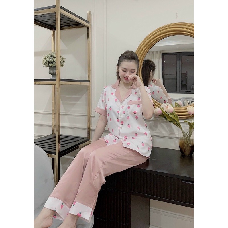 Bộ ngủ Pizama dâu tây V11