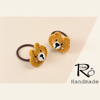 Dây buộc tóc con gấu Pooh baby cho nữ và bé gái dễ thương 4cm |Đồ cột tóc cute |Shop Rô Handmade