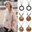 MERIGGIARE Áo Len Dây Chuyền Retro Cổ Phụ Kiện Vintage Da Dây Nữ Trang Sức Áo Len Vòng Cổ