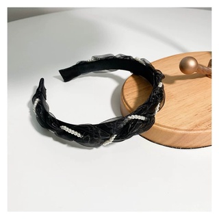Bờm tóc tết voan lưới phối dây ngọc trai nhân tạo tiểu thư Chồi accessories - Y017