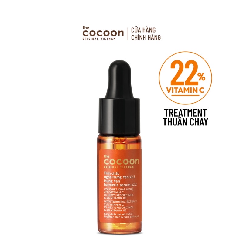 HÀNG TẶNG KHÔNG BÁN -Trial size - Tinh chất nghệ Hưng Yên x2.2 (serum) với 22% vitamin C 5ml