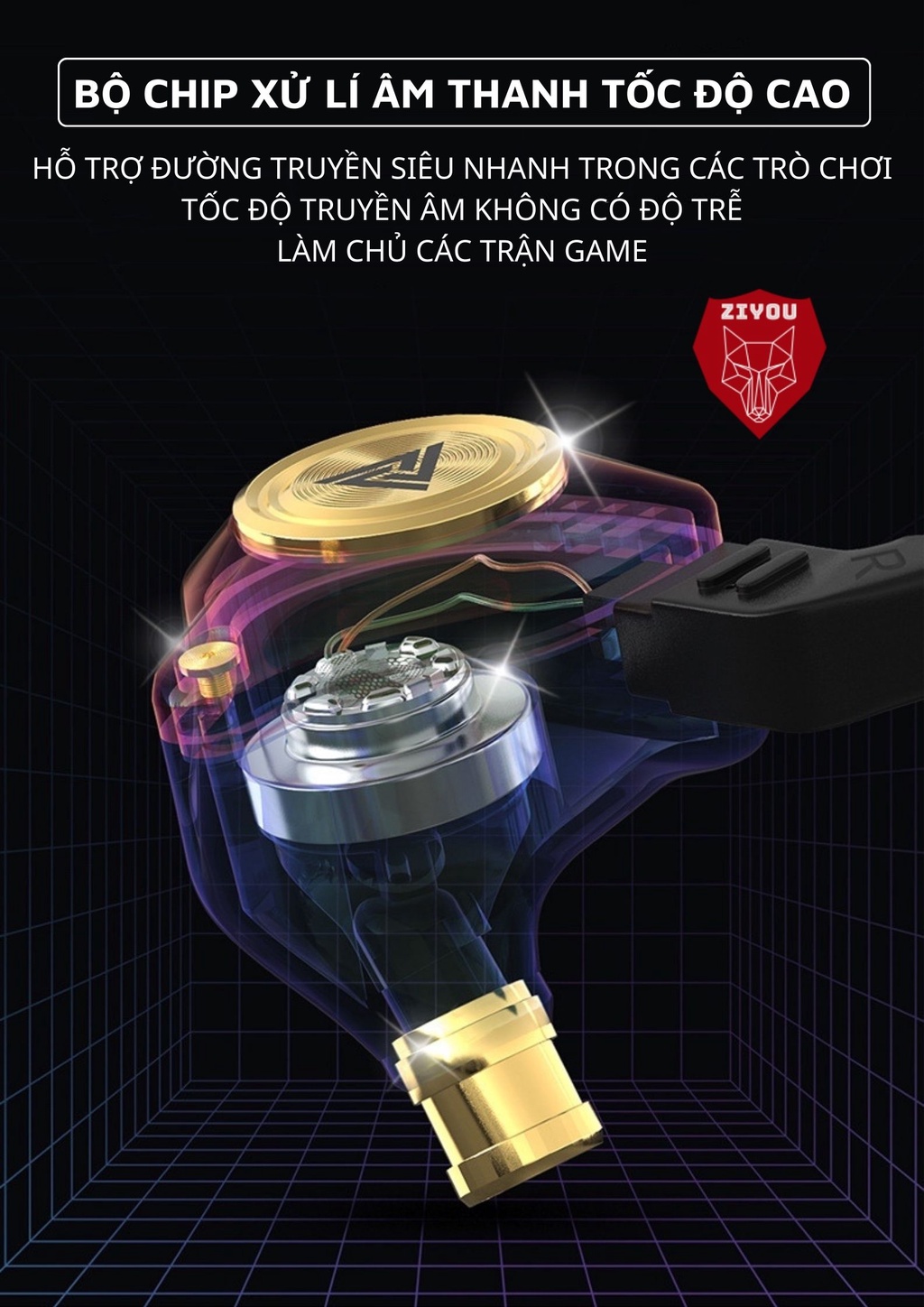 Mô tả Tai Nghe Gaming Ziyou QKZ AK3 Có Mic Cho Điện Thoại, Chuyên Nghe Nhạc, Chơi Game Âm Thanh Sống Động - Hàng Chính Hãng - 8
