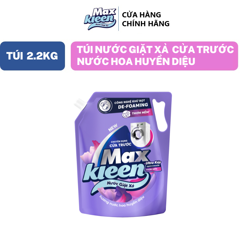 Ảnh Túi Nước Giặt Xả MaxKleen chuyên dụng Cửa Trước 2.2kg Hương Nước hoa huyền diệu/Dấu ấn ngọt ngào 2