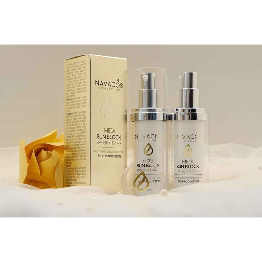 (Đã bán 106) Kem chống nắng Navacos FREESHIP Kem chống nắng Navacos Medi Sun Block SPF50 PA+++