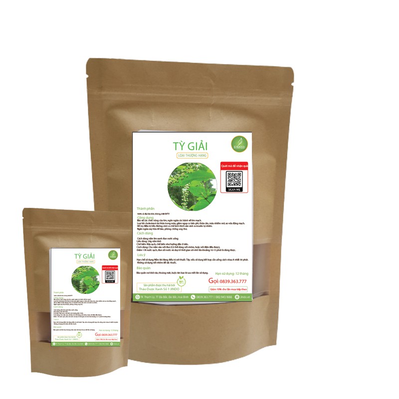 Tỳ giải khô thượng hạng JINDO 1kg