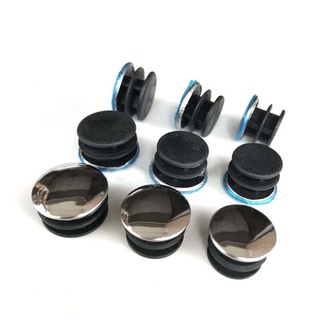 Mũ ống tròn màu đen Đầu ống Mũ trống Chèn cắm Nội thất Lỗ chân Bao 16mm ~ 50mm