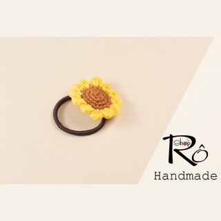 Dây buộc tóc hoa hướng dương cho nữ và bé gái xinh xắn 5cm |Đồ cột tóc thanh lịch |Shop Rô Handmade
