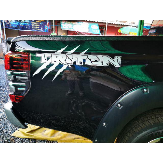 Tem UV cao cấp dán xe ô tô Mitsubishi Triton Sticker. Dán xe trắng. Decal chống nước, không bay màu, bong tróc