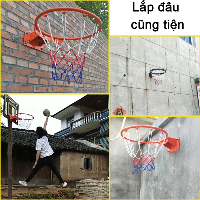 Vành Rổ Bóng Rổ - Size 7 (42cm) + Tặng kèm lưới rổ (Hàng Gia Công) 💥BẢO HÀNH 12 THÁNG💥