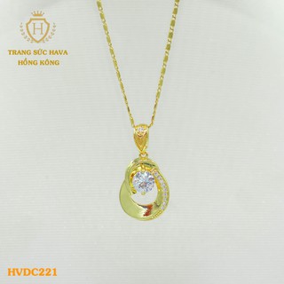 Dây Chuyền Nữ Đính Đá Xi Mạ Vàng 24K Cao Cấp Sang Trọng Thanh Lịch - Trang Sức Hava - HVDC221