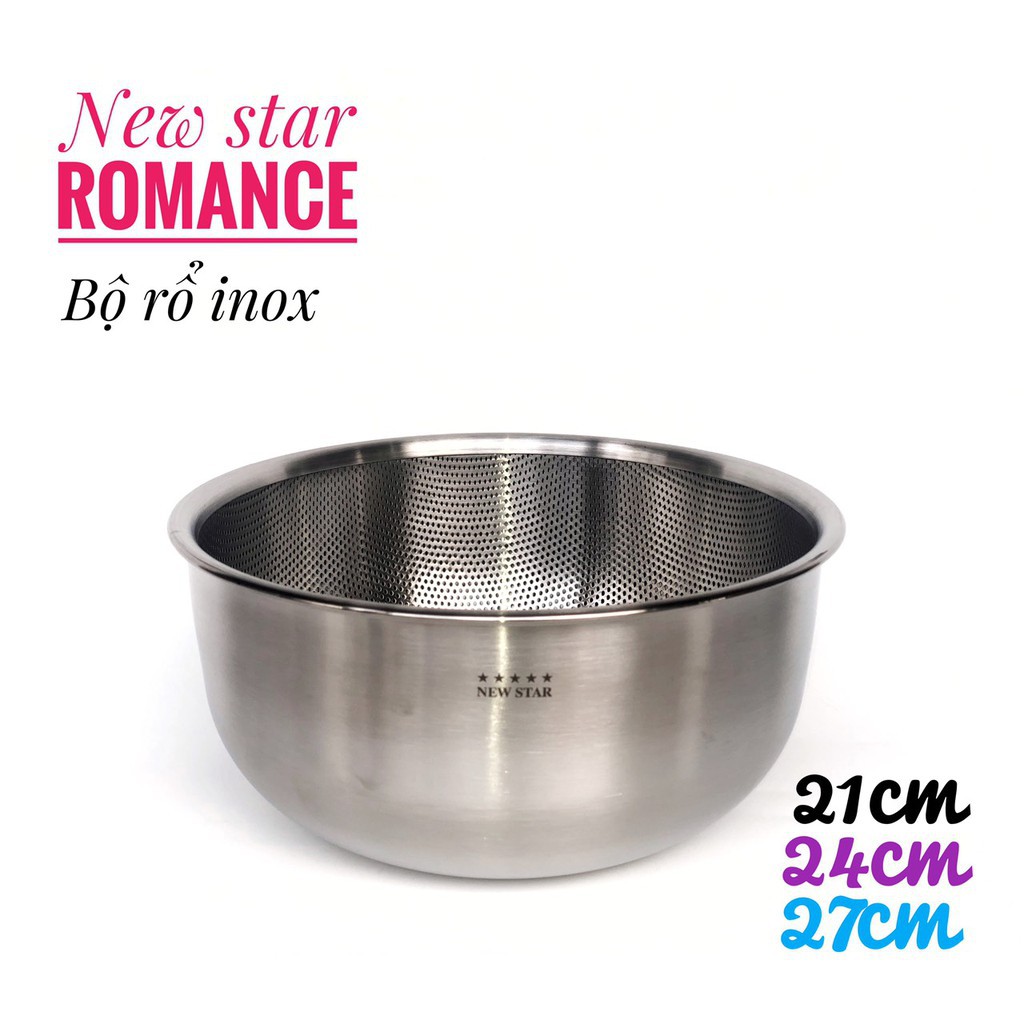 Bộ rổ Inox 304 cao cấp Newstar Romance | Shopee Việt Nam