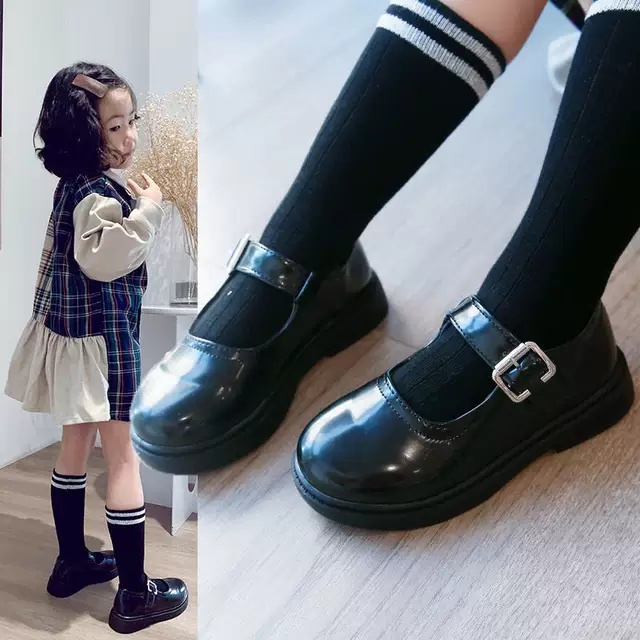 Giày búp bê cho bé da bóng siêu mềm, đế PU dẻo không bị đau chân cho bé đi học, đi chơi nữ Ảnh thật quai ngang 336