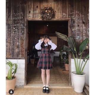 [ BAO ĐẸP NHƯ HÌNH] sét yếm carô áo trắng tay nơ⚡CÓ HÌNH THẬT ⚡HÀNG SẴN SYQ684