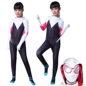 Người Nhện The Into Spider-Verse Gwen Stacy Trang Phục Trẻ Em Trang Phục Áo liền quần Cosplay