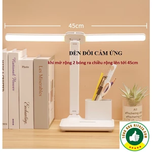 Đèn học để bàn chống cận thị cho trẻ em kiêm hộp bút Pin sạc tích điện 4000mAh bóng 3 chế độ led cảm ứng không tỏa nhiệt
