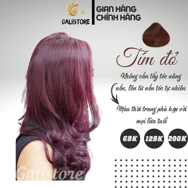 Nhuộm tóc đỏ tím sẽ tạo nên vẻ đẹp quyến rũ và thú vị cho bạn. Hãy xem ảnh để thấy kết quả nhuộm đầy sáng tạo và phong cách này.