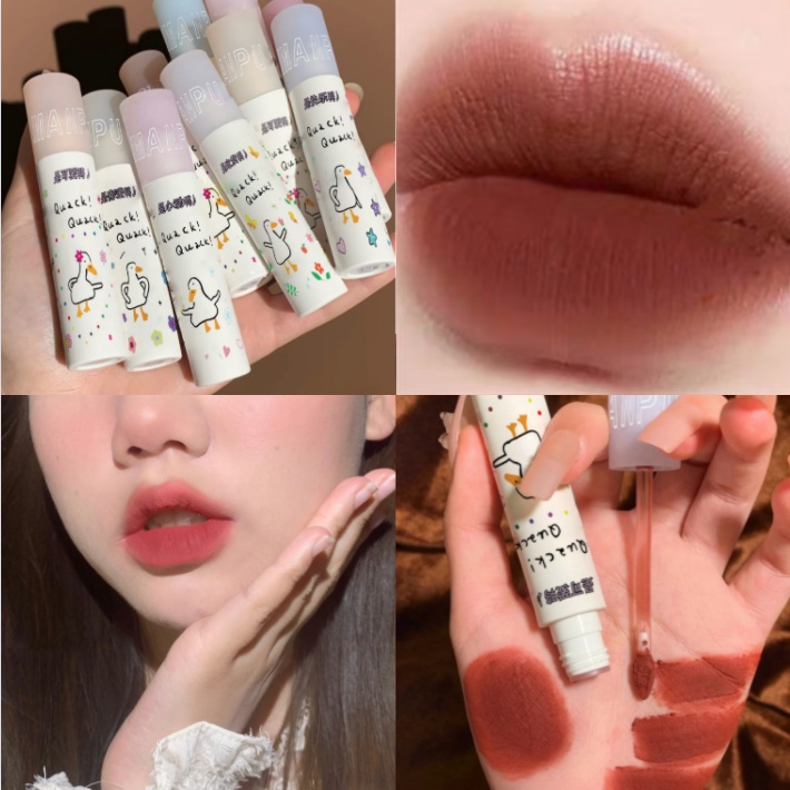 DAIMANPU Cute Duck Lip Mud Matte Lip Glaze Moisturizing 6 Color ...