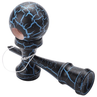 🔥Đồ chơi bằng gỗ Thể thao ngoài trời Kendama Đồ chơi Bóng trẻ em và người lớn Bóng ngoài trời Thể thao Crack Gỗ sồi Thiết kế đầy màu sắc Đen và Xanh