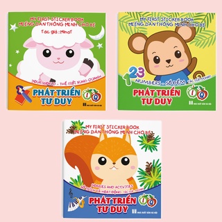 Sách - Miếng Dán Thông Minh Cho Bé Phát Triển Tư Duy Bộ 3 Cuốn