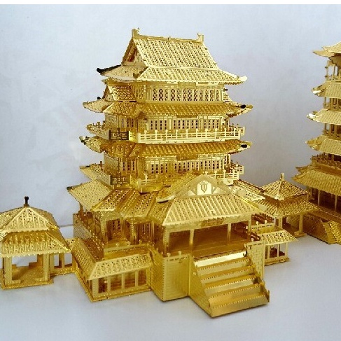Ảnh Mô Hình Kim Loại Lắp Ráp 3D Piececool Đằng Vương Cát (Tengwang Pavilion) HP067-G – MP159 1