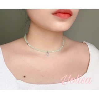 Vòng cổ chocker handmade nữ hạt cườm Green Bead