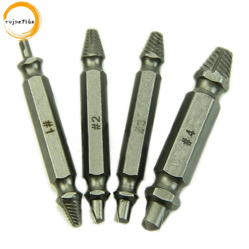 Bộ hướng dẫn mũi khoan trục vít 4X Bộ tháo bu lông bị hỏng Dễ dàng ra #1 #2 #3 #4