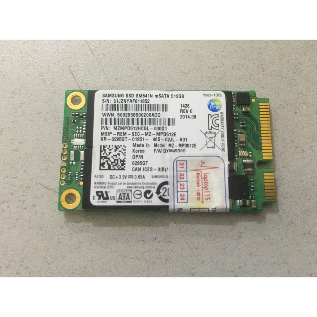 SSD samsung Msata 512GB Evo 850 3D V-NAND Evo 840 PM871