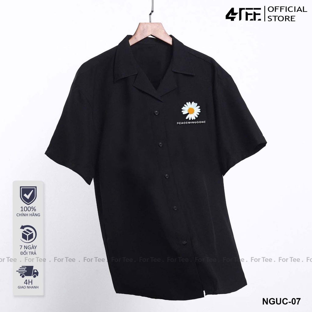 Áo sơ mi Basic Unisex form rộng , cổ vest -NGUC 07