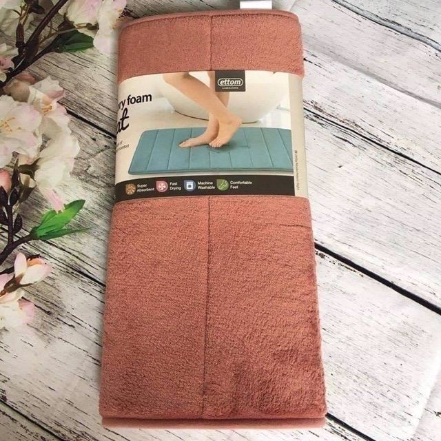 Thảm chùi chân Lock&Lock Memory Foam Basic MAT510 MAT511 có gân 4 màu - K-MALL