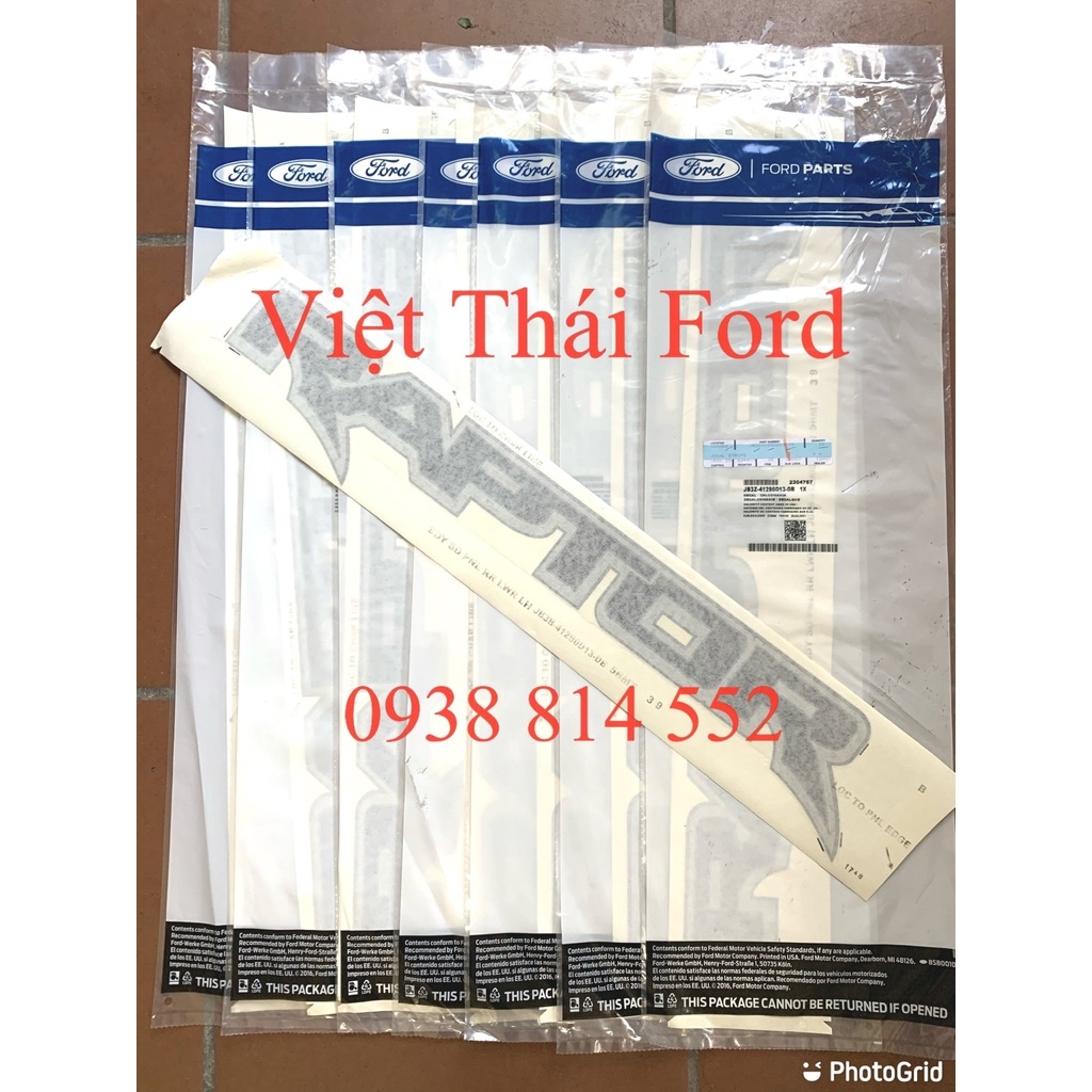 [Chính hãng] Tem chữ Raptor trên xe Ford Ranger Raptor | Shopee Việt Nam