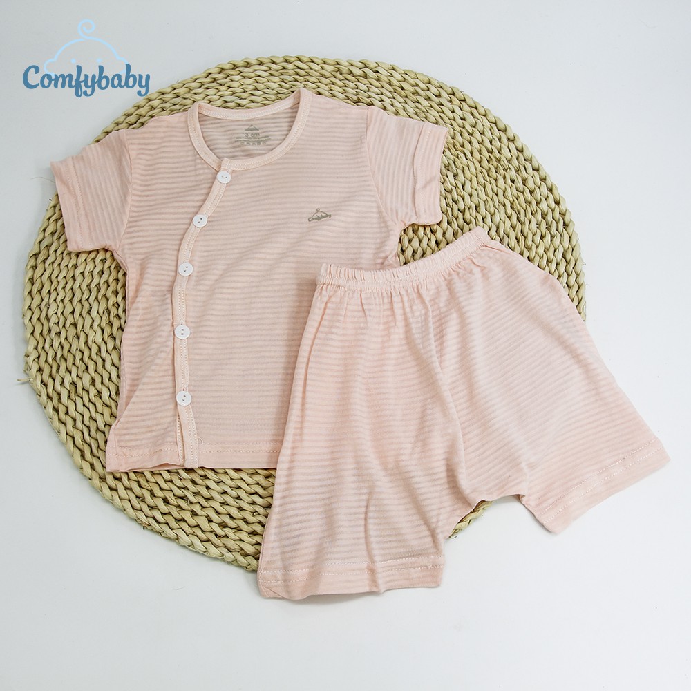 Ảnh Bộ quần áo mùa hè cho bé 100% Cotton Lụa – Comfybaby Siêu nhẹ - thoáng mát QACF22042021 size 3-12 tháng 1
