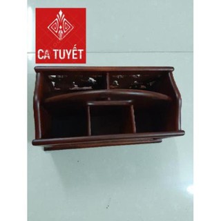 Hộp đựng bút, điều khiển bằng gỗ để bàn làm việc