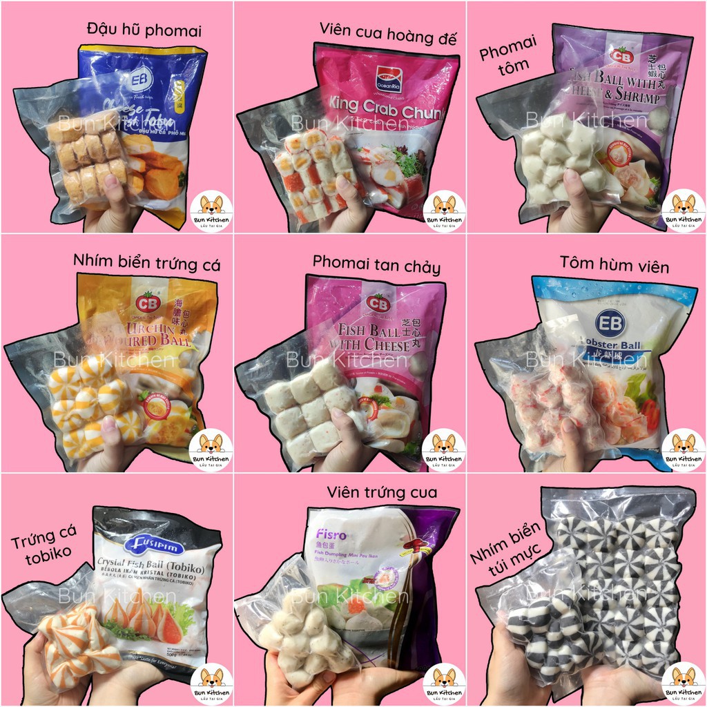 500G VIÊN THẢ LẨU ĐỦ LOẠI
