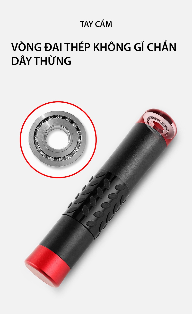 Mô tả Dây Nhảy Thể Lực Tặng Kèm Túi Dây Nhảy Boxing Trọng Lượng 400g Tay Cầm Kim Loại Cleacco DNTL Boro Sport - 5