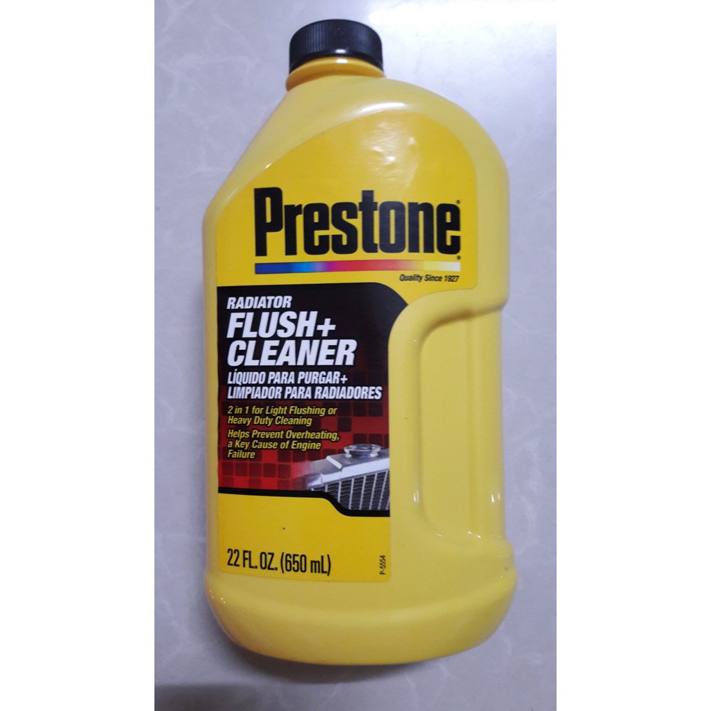 Dung dịch súc két nước Prestone Radiator Flush Cleaner 650ml nhập
