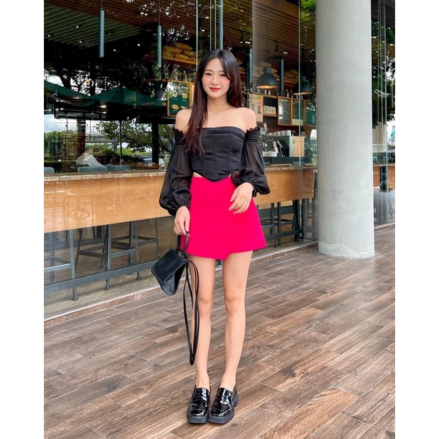 Chân váy nữ [MAY THEO SỐ ĐO] - váy A phối blazer & vest - chất liệu cao cấp, màu hồng sen- Tiệm may Diluclothing