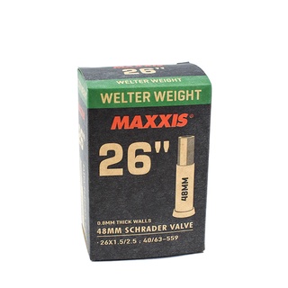 Ruột Xe Đạp 26×1.5/2.5 48mm Van Lớn (Schrader) MAXXIS Bicycle Tube Welter Weight