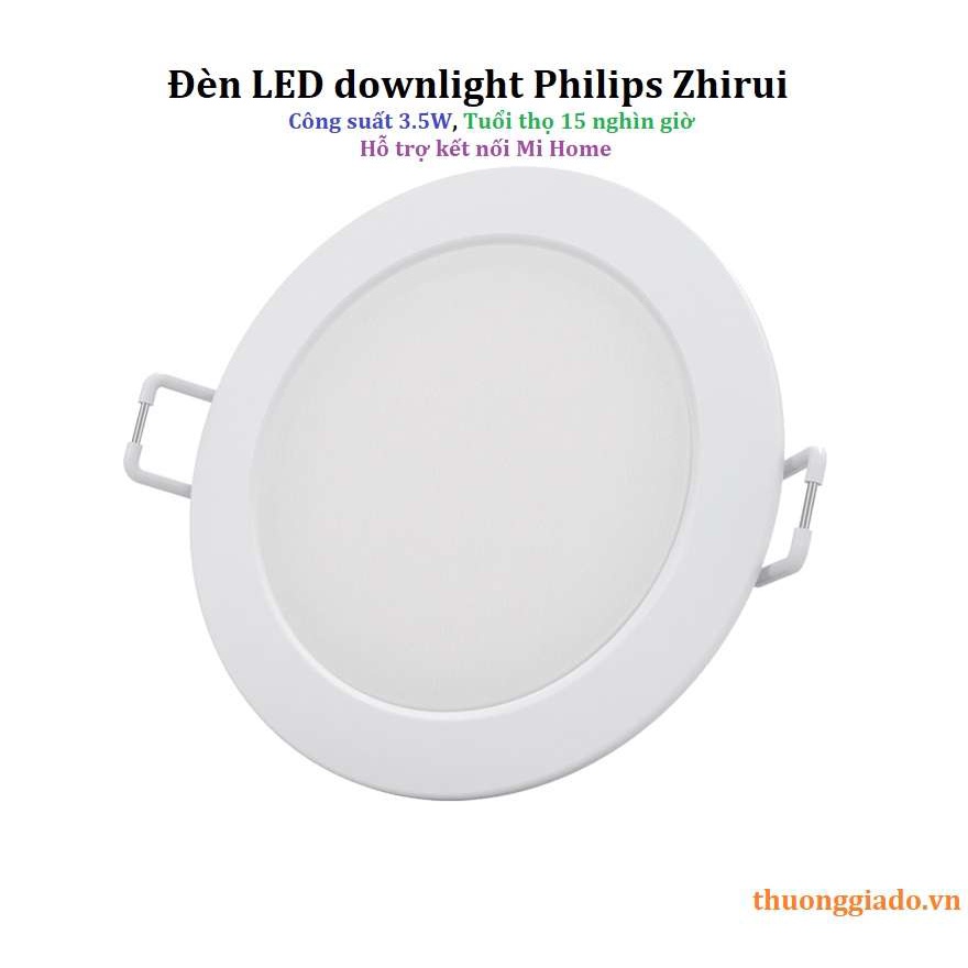 Đèn LED downlight thông minh Philips Zhirui hỗ trợ kết nối Xiaomi Mi ...