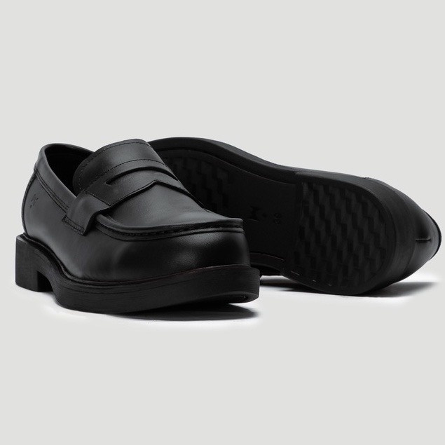[chân ốm chọn lùi 1 size]Giày penny loafer back, giày lười đốc, đế cao, khâu đế phối màu thời thượng – MT Đốc Đen Lỳ