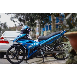 Tem Rời Dán Xe Exciter 150 Mẫu Y15ZR Zin 2019 Xanh Đen Cực Chất, Hàng 3 Lớp Chất Lượng Cao .Team Decal