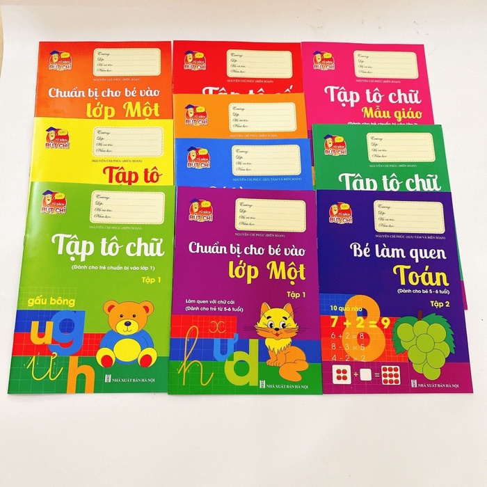 Mô tả Sách-Bộ 10 quyển luyện viết tập tô chữ cho bé mẫu giáo mầm non .Tặng kèm 2 bút chì ,1 tẩy và 1 gọt - 2