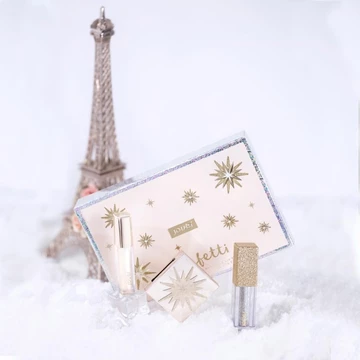 J O U E R Set Funfetti deluxe collection (son bóng longwear, nhũ mắt ultra foil shimmer eye topper)
