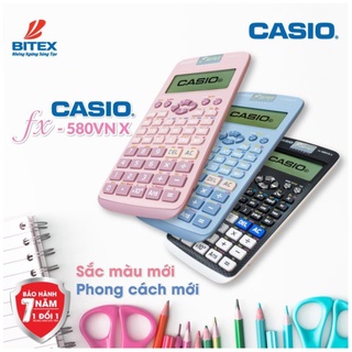 Máy Tính Casio FX 580VNX Cầm Tay Với 521 Tính Năng, Phù Hợp Mọi Cấp Học, Bảo Hành 24 Tháng