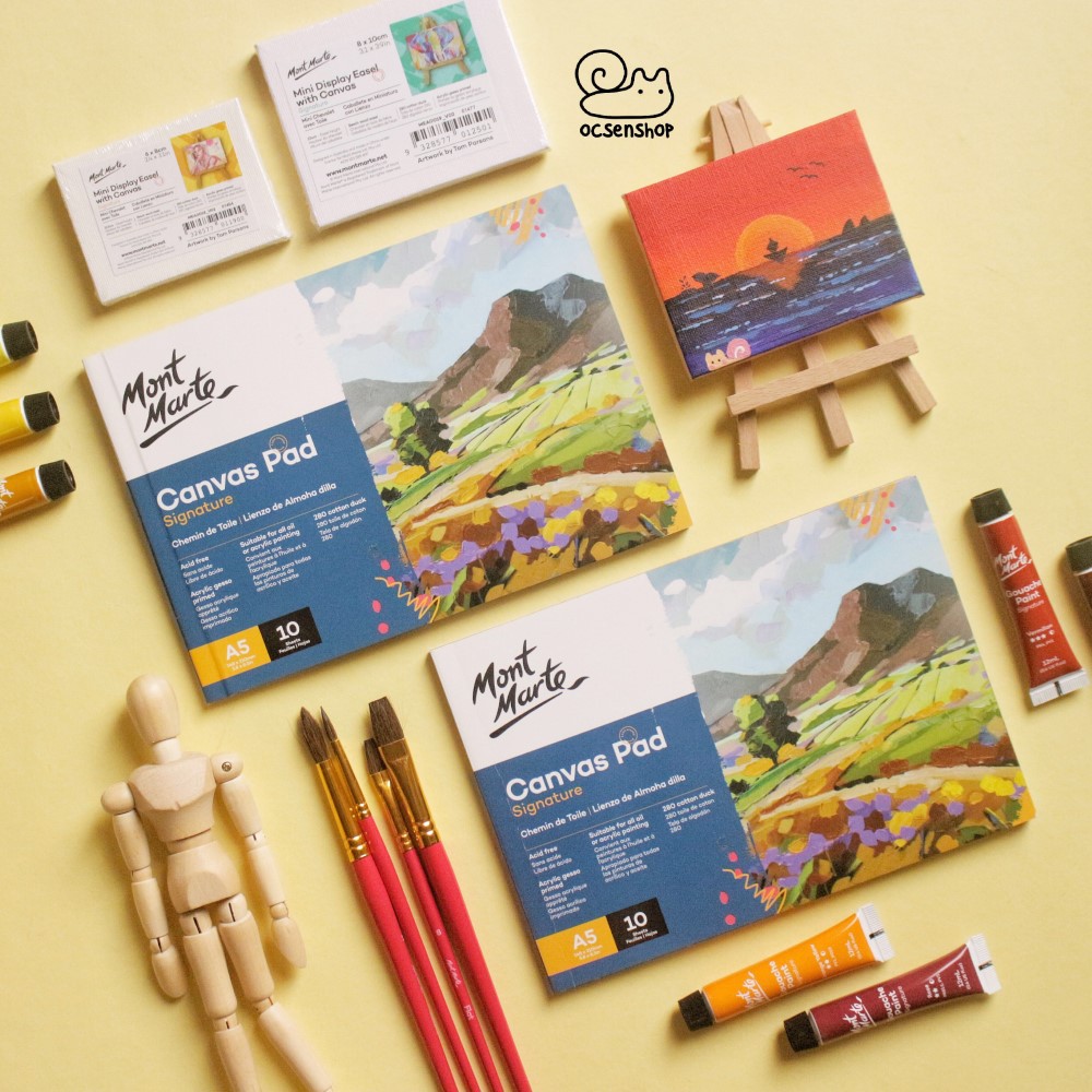 Tập sổ Canvas vẽ màu Acrylic, Sơn Dầu thương hiệu Mont Marte