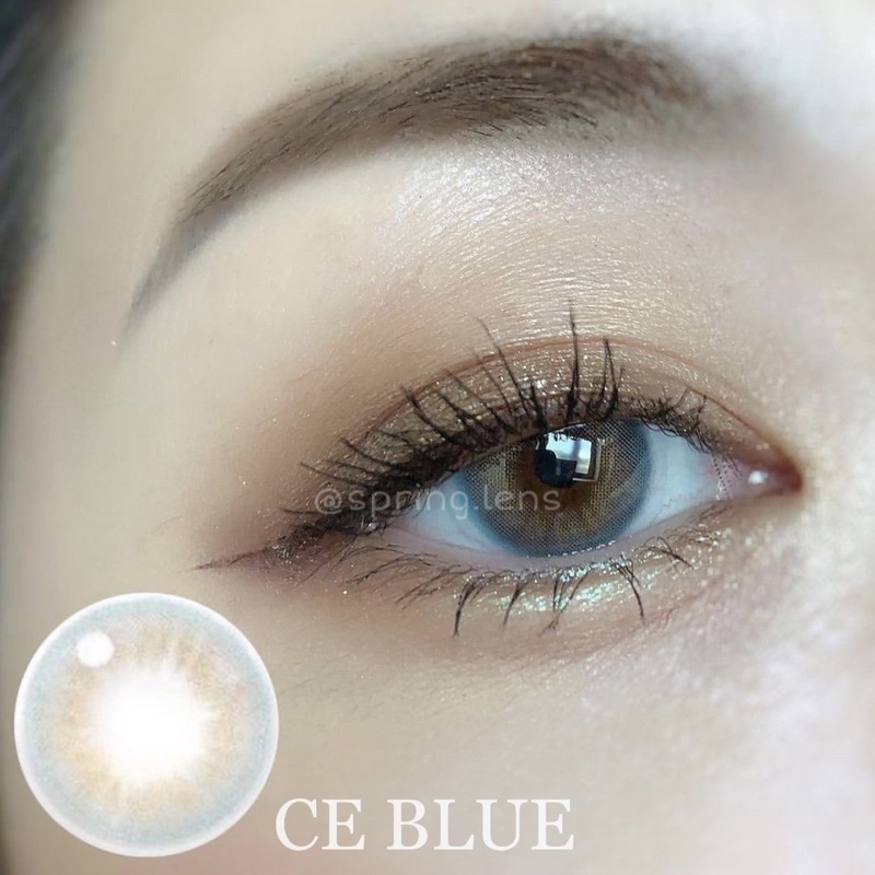Kính áp tròng CE BLUE xanh tây phong cách âu BLUE MIX 1 tháng | Spring Lens