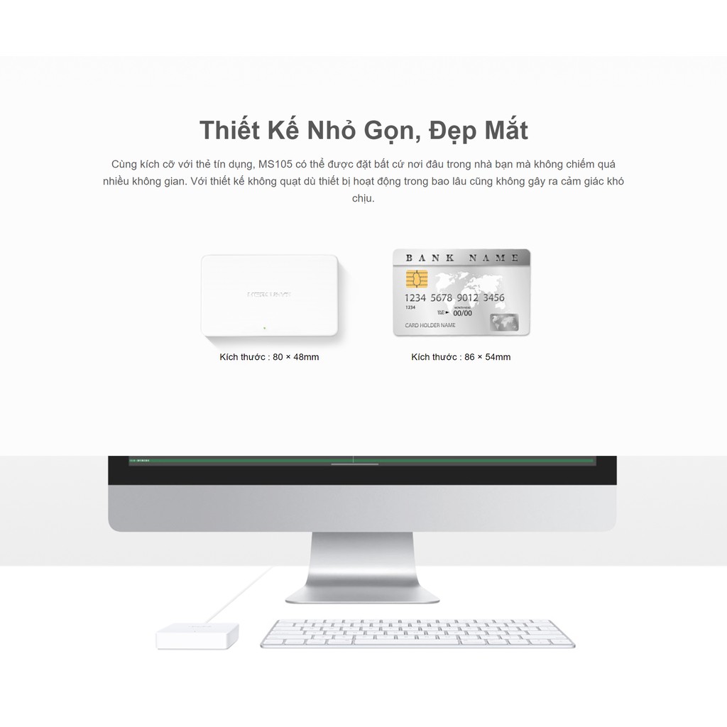 Ảnh Bộ Chia Tín Hiệu Để Bàn Mercusys MS105 5 Cổng Switch Port 10/100Mbps 2
