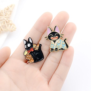 Ghim cài áo tráng men họa tiết mèo hoạt hình / hành tinh / bình sữa độc đáo